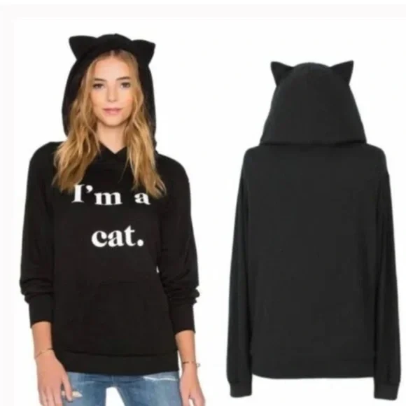 WILDFOX I’m a cat Jumper Sweater Size S - Picture 2 of 5